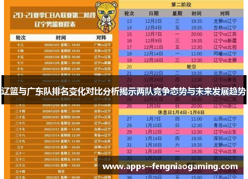 辽篮与广东队排名变化对比分析揭示两队竞争态势与未来发展趋势