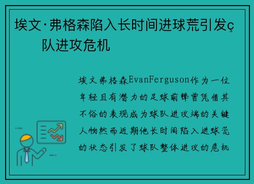 埃文·弗格森陷入长时间进球荒引发球队进攻危机